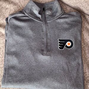 Flyers Gray Quarter-Zip Pullover with Logo